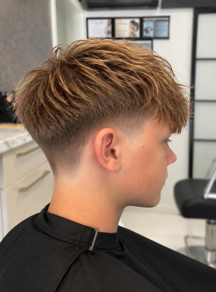 Herensnit met fade – na
