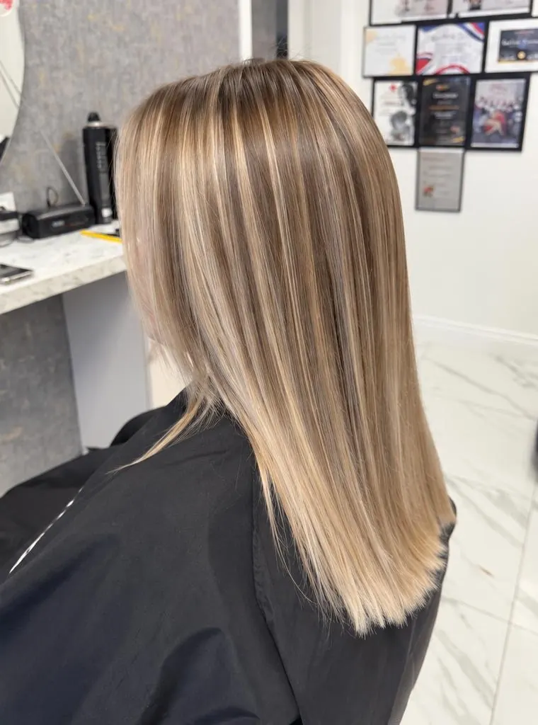 Zachte balayage – na